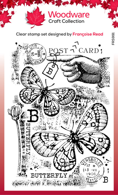 Woodware Clear Stamps 4"X6"-B Is For Butterfly FRS991 - 5055305980392