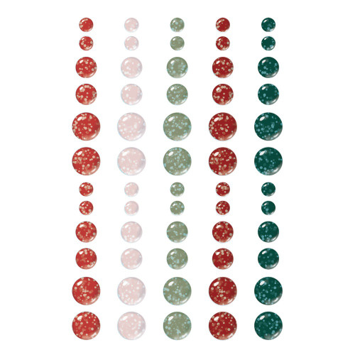 Boho Christmas Glitter Enamel Dots EmbellishmentsBC20627