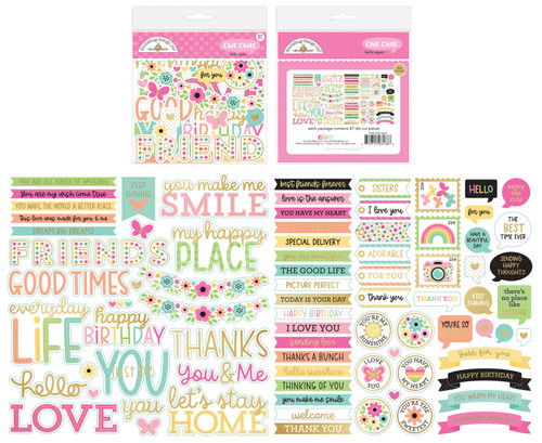 Doodlebug Odds & Ends Chit Chat Die-Cuts-Hello Again DB8188 - 842715081888