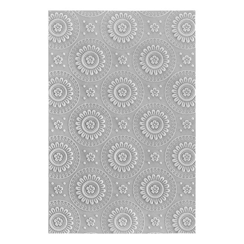 Spellbinders 3d Embossing Folder 5.5"X8.5"-Mandala Blooms - E3D056