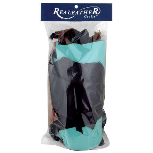 Realeather(R) Crafts Premium Leather Scrap Bag 16oz-Assorted - BDLP100
