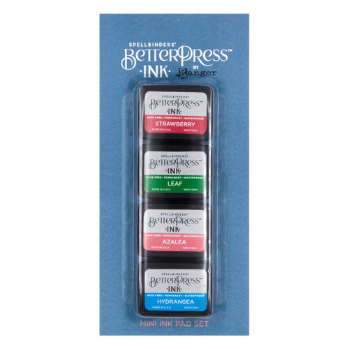 Spellbinders BetterPress Letterpress Mini Ink Pad Set 4/Pkg-Flower Garden BPI012 - 813233037510