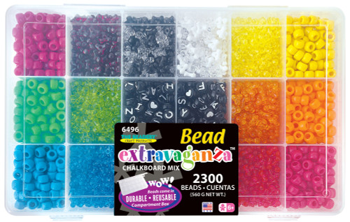 The Beadery 18 Compartment Bead Box-Chalkboard Alphabet 18CTBBOX-6496 - 045155884549