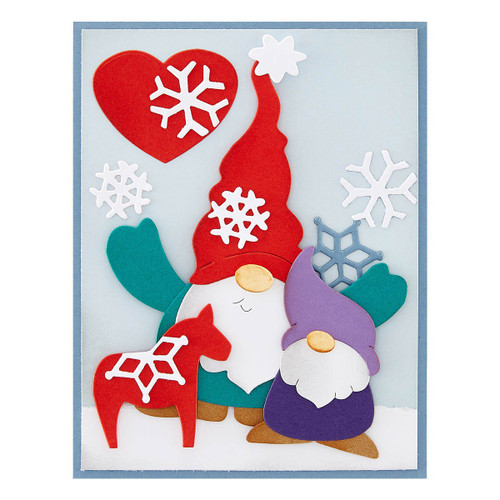 Stampendous Etched Dies-Holiday Hugs Gnome Hugs S6213