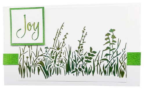 Crafter's Workshop Layered Card Stencil 8.5"X11"-Slimline Layered Grasses TCW8.5-6030