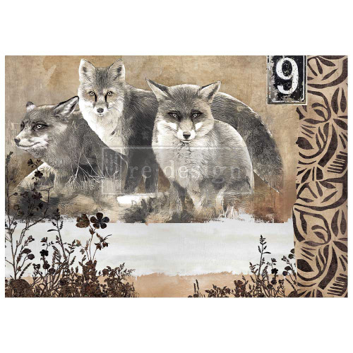 Prima Re-Design A1 Decoupage Fiber-Calm Foxes - RE666330 - 655350666330