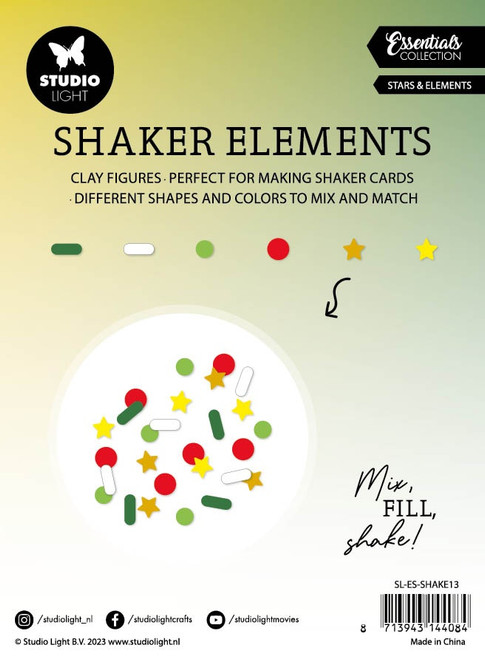 Studio Light Essential Shaker Elements 6/Pkg-Nr. 13, Stars & Elements - SSHAKE13