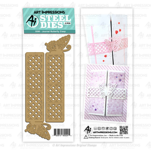 Art Impressions Journals Dies-Journal Butterfly Clasp AI5590 - 750810800245