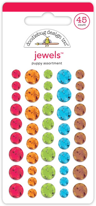 Doodlebug Adhesive Mini Jewels-Puppy Assortment DB7650 - 842715076501