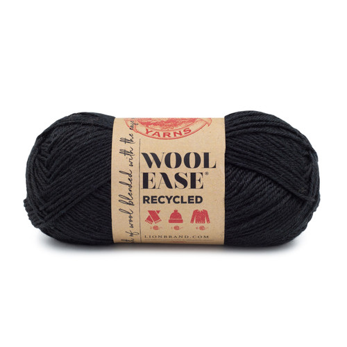 Lion Brand Wool-Ease Recycled Yarn-Black 632-153S - 023032123356