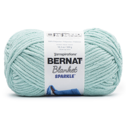Bernat Blanket Sparkle Yarn-Aqua 161270-70008 - 057355480629