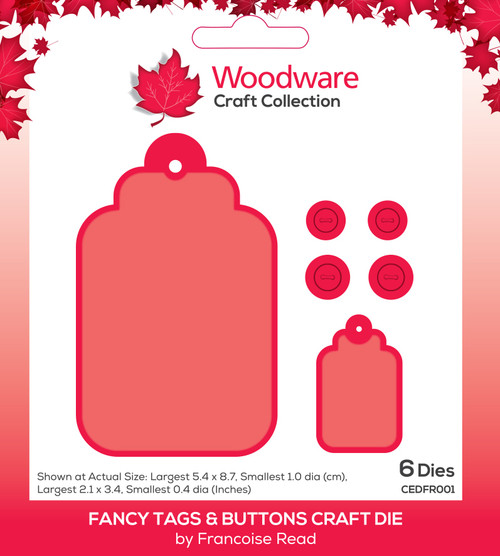 Woodware Craft Dies By Francoise Read-Fancy Tags & Buttons CEDFR001 - 5055305980262