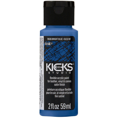 Plaid Kicks Studio Shoe Acrylic Paint 2oz-Bright Blue KICKSSTU-70636 - 028995706363