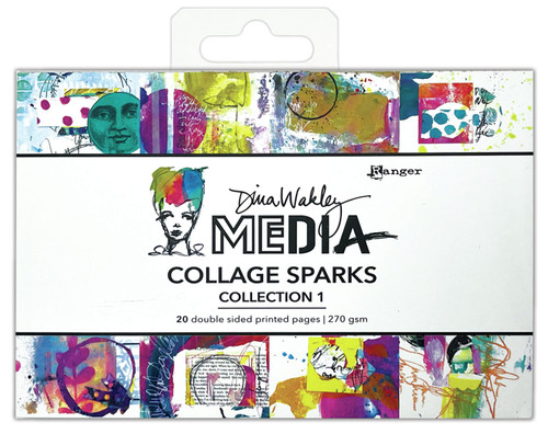 Dina Wakley Media Collage Sparks 6"X4" 20/Pkg-Collection 1 MDA82224 - 789541082224