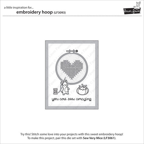 Lawn Cuts Custom Craft Die-Embroidery Hoop LF3093