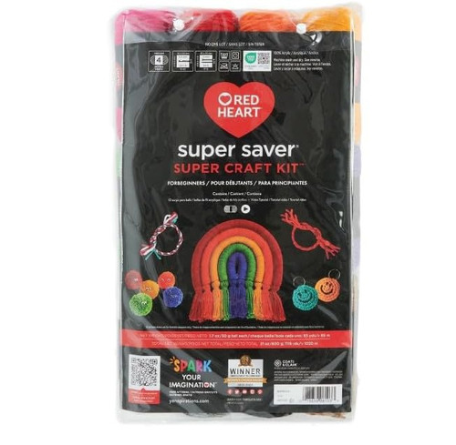Red Heart Super Saver Super Yarn Knit Kit W/AccessoriesKIT003 - 073650081064