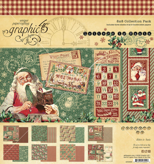 Graphic 45 Collection Pack 8"X8"-Letters To Santa G4502696 - 810070164416