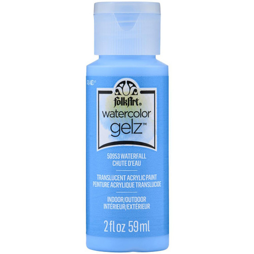 FolkArt Watercolor Gelz Acrylic Paint 2oz-Waterfall WTRCLRGL-50953 - 028995509537