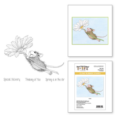 House Mouse Cling Rubber Stamp-Daisy Mouse RSC002