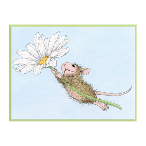 House Mouse Cling Rubber Stamp-Daisy Mouse RSC002