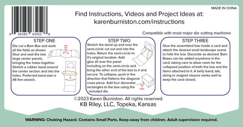Karen Burniston Dies-Small Scenes Bam Box Pop-up - KBR1238 Karen Burniston Dies-Small Scenes Bam Box Pop-up - KBR1238
