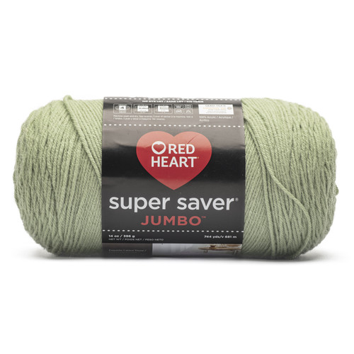 Red Heart Super Saver Jumbo Yarn-Frosty Green E302C-0661 - 073650814761