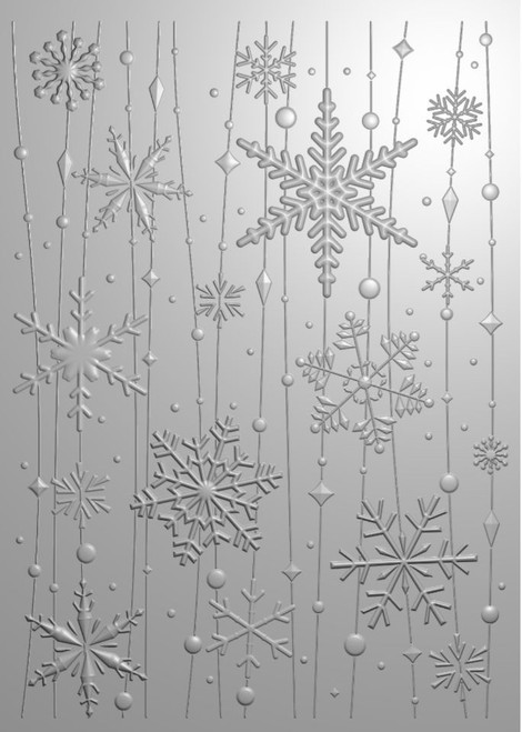 Creative Expressions 3D Embossing Folder 5"X7"-Shimmering Snowflakes EF3D068