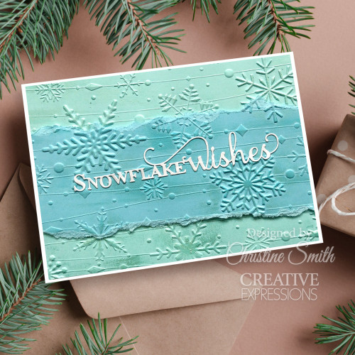 Creative Expressions 3D Embossing Folder 5"X7"-Shimmering Snowflakes EF3D068