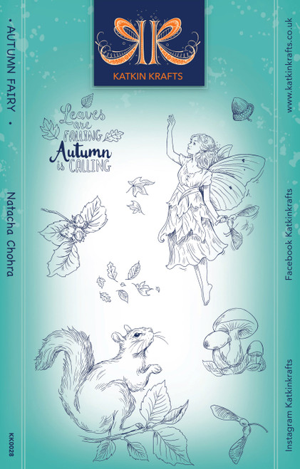 Creative Expressions 6"X8" Clear Stamp Set By Katkin Krafts-Autumn Fairy CKK0028 - 5055305982723