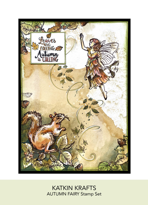 Creative Expressions 6"X8" Clear Stamp Set By Katkin Krafts-Autumn Fairy CKK0028