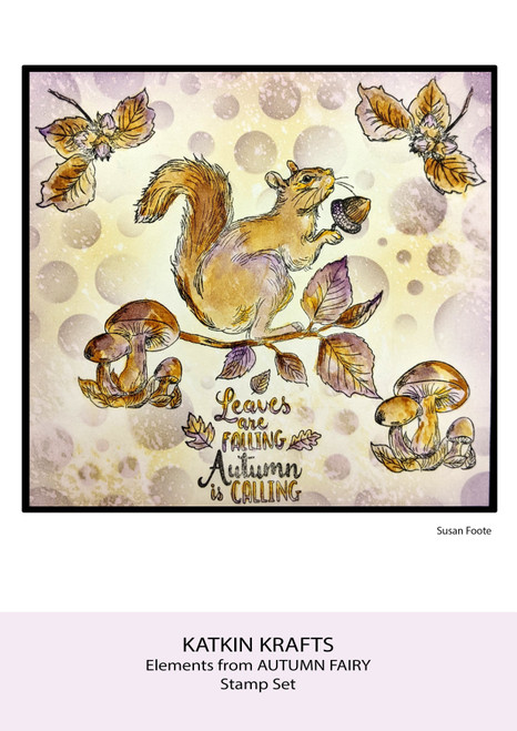 Creative Expressions 6"X8" Clear Stamp Set By Katkin Krafts-Autumn Fairy CKK0028