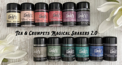 Lindy's Stamp Gang Magical Shaker 2.0 Set 12/Pkg-Tea & Crumpets - MSHAKRST - 818495018383