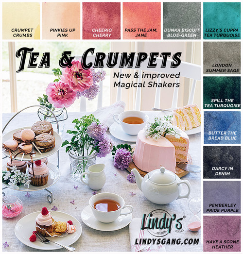Lindy's Stamp Gang Magical Shaker 2.0 Set 12/Pkg-Tea & Crumpets MSHAKRST