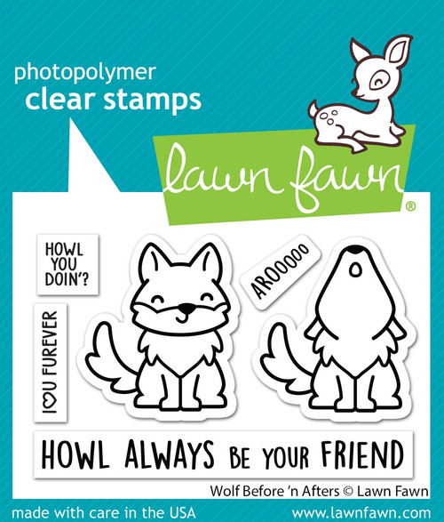 Lawn Fawn Clear Stamp Set-Wolf Before 'n Afters LF3221 - 789554579858