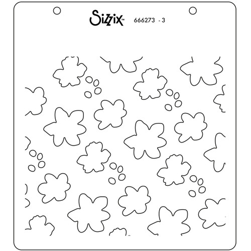 Sizzix Making Tool Layered Stencil 6"X6" By Alexis Trimble-Flower Patch 666273