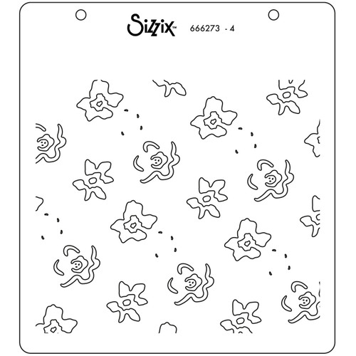 Sizzix Making Tool Layered Stencil 6"X6" By Alexis Trimble-Flower Patch 666273