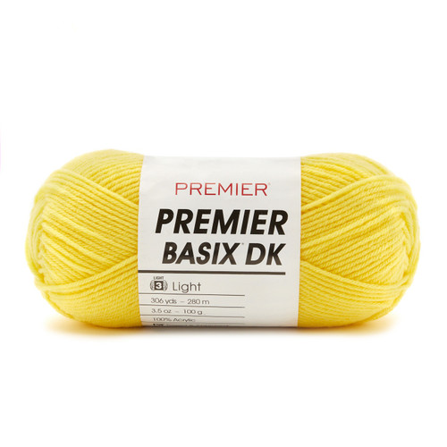 Premier Yarns Basix DK Yarn-Yellow 1142-51 - 840166819685