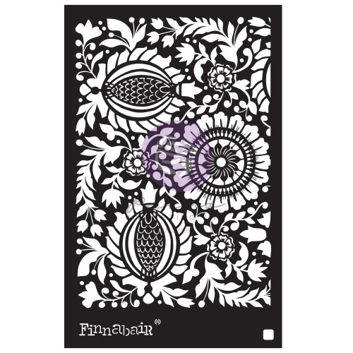 Finnabair Stencil 6"X9"-Folk Florals - PSTEN6X9-69752 - 655350969752