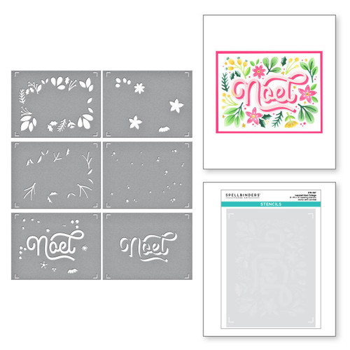 Spellbinders Stencils From The Layered Christmas Stencils-Noel Foliage STN067