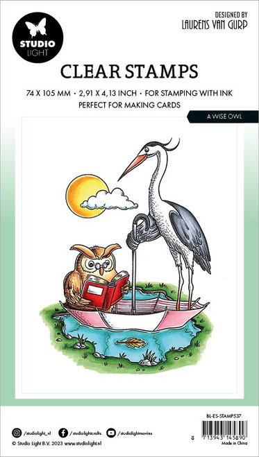 Studio Light Clear Stamps By Laurens Van Gurp-Nr. 537, A Wise Owl - STAMP537 Studio Light Clear Stamps By Laurens Van Gurp-Nr. 537, A Wise Owl - STAMP537