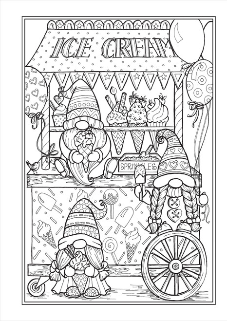 Creative Haven: Gnome Sweet Gnome Coloring Book-Softcover B6851013