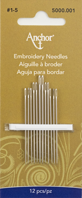Anchor Embroidery Hand Needles-Sizes 1-5 5000A-001 - 073650072451