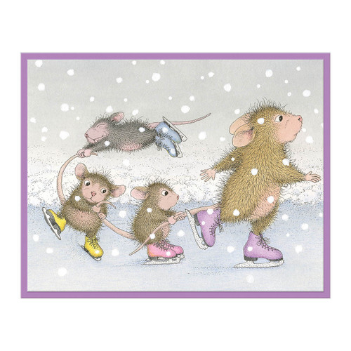 House Mouse Cling Rubber Stamp-Hold On! RSC018