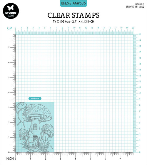 Studio Light Clear Stamps By Laurens Van Gurp-Nr. 536, Caterpillar Scene STAMP536