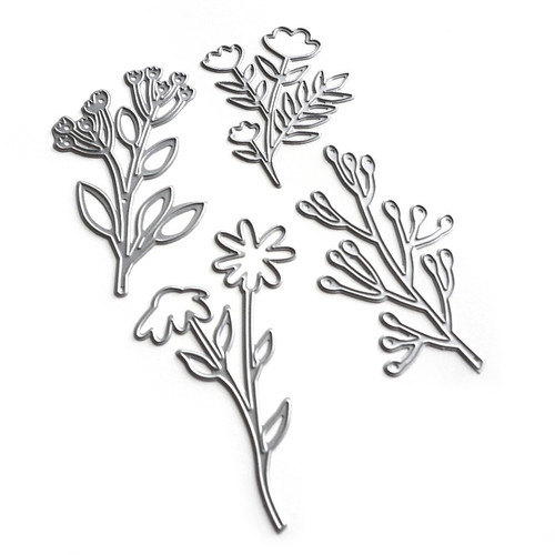 Elizabeth Craft Metal Die-Stemmed Flowers EC2027