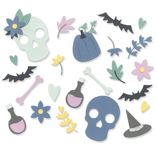 Sizzix Thinlits Dies By Lisa Jones 15/Pkg-Spooky Icons 666453