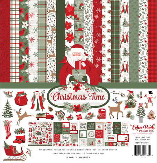 Echo Park Collection Kit 12"X12"-Christmas Time CT330016 - 691835224619