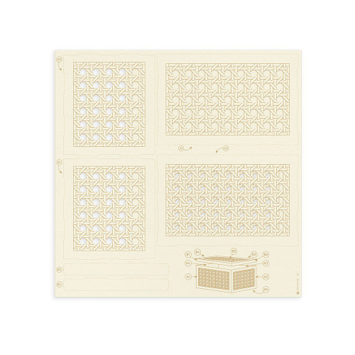 Flowerish Light Chipboard Shaker Base 6"X8"-Rattan Box P13FLO48