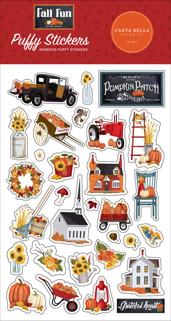 Carta Bella Puffy Stickers-Fall Fun FF326066 - 691835212210