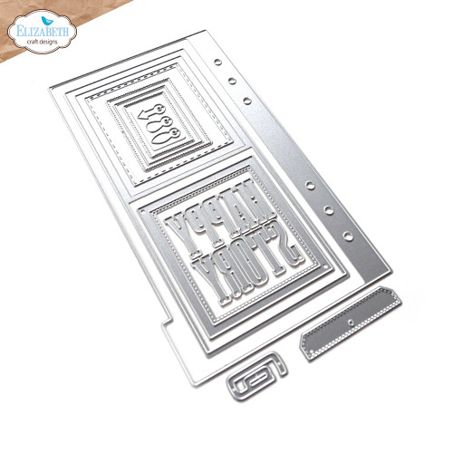 Elizabeth Craft Metal Dies-Tab 6 with turnbutton frame EC2057 - 810003537751